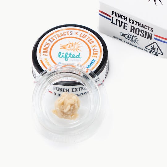 Punch Edibles & Extracts - Papaya Peach Donkey Tier 4 Live Rosin Cold Cure Badder (1g) - 1