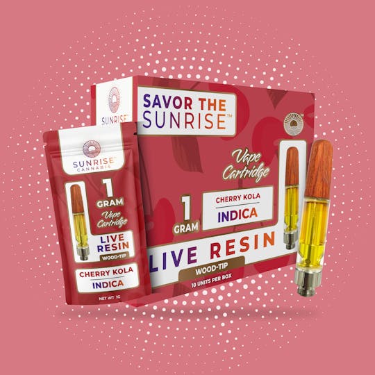 Sunrise Cannabis - Cherry Kola - 1g Live Resin Wood-Tip Vape Cartridge - 1