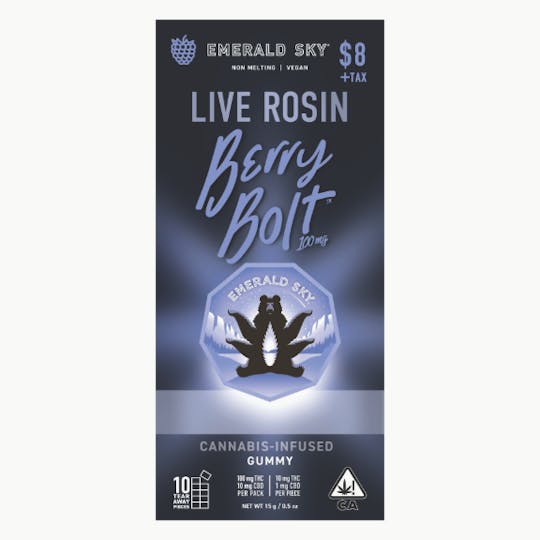 Emerald Sky - Emerald Sky Live Rosin Single Gummy - Berry Bolt 100mg - 1