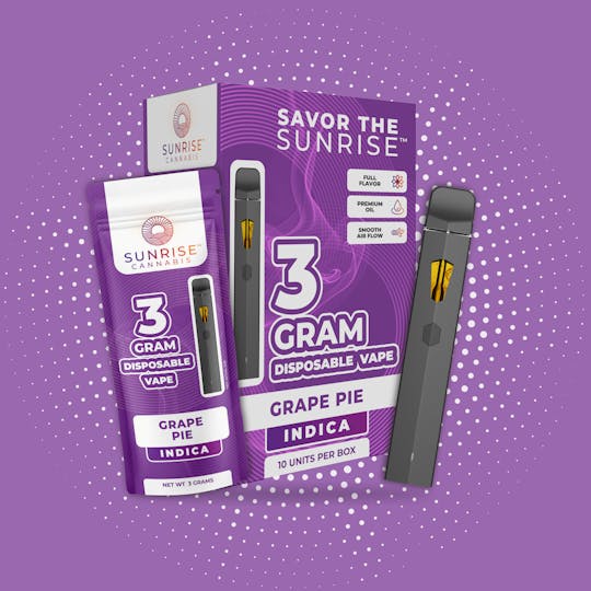 Sunrise Cannabis - Grape Pie - 3g Disposable - 1