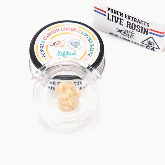 Punch Edibles & Extracts - Peach Hashburger Tier 4 Live Rosin Cold Cure Badder (1g) - 1
