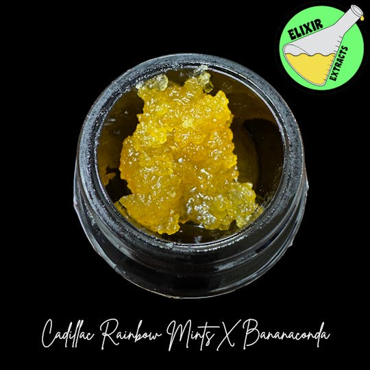 Elixir Extracts - Cadillac Rainbow Mints X Bananaconda Cured Resin Baller Jar (3.5G) - 1