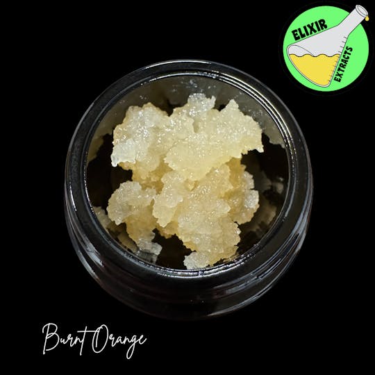 Elixir Extracts - Burnt Orange Cured Resin Baller Jar (3.5G) - 1