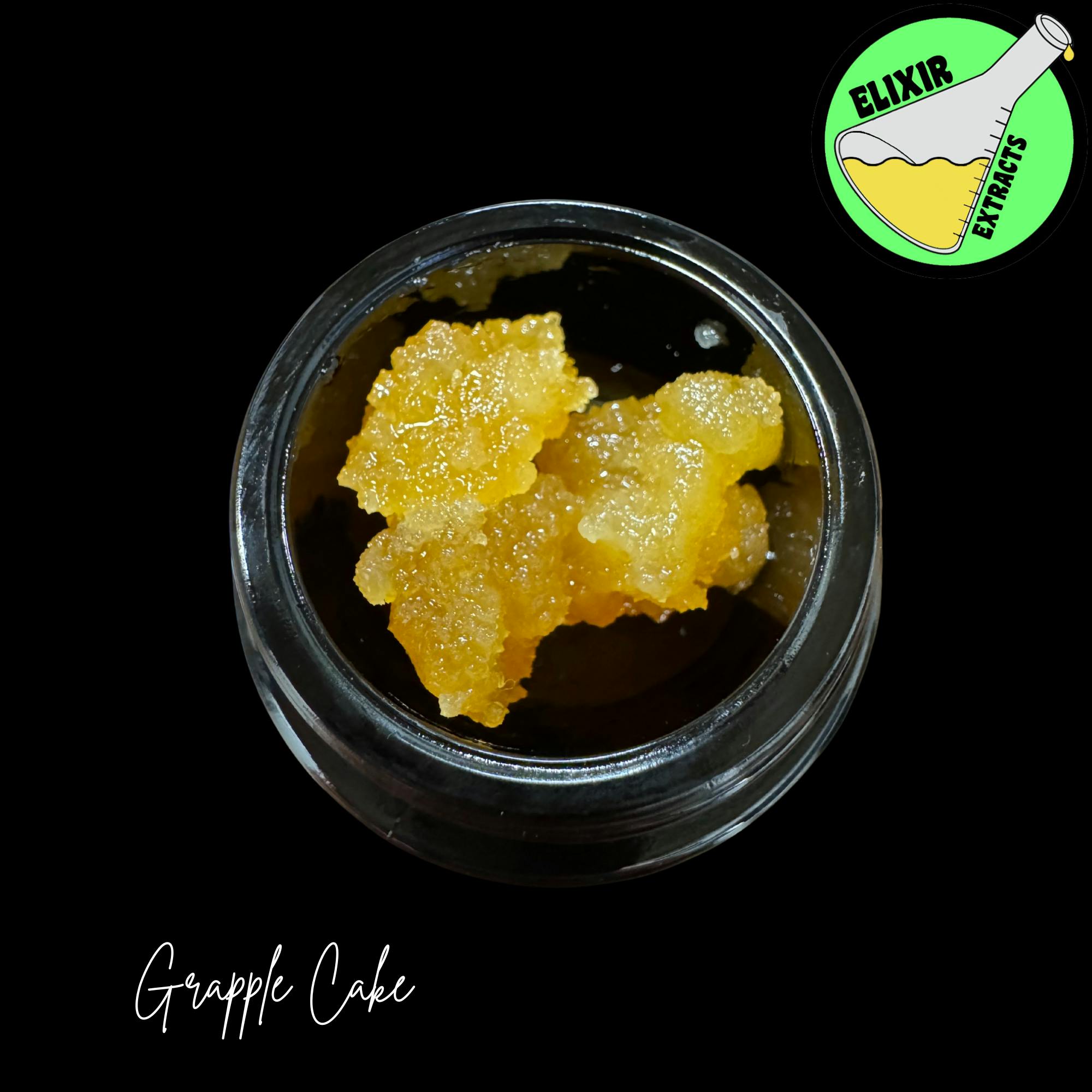 Elixir Extracts - Grapple Cake Cured Resin Baller Jar (3.5G) - 1