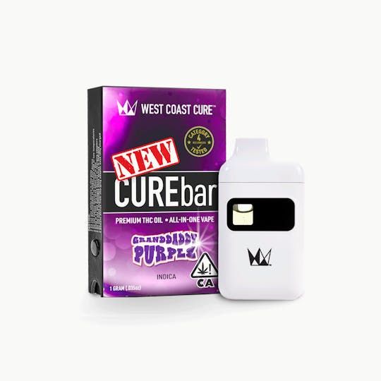West Coast Cure - Granddady Purple AIO CUREbar - 1G - 1