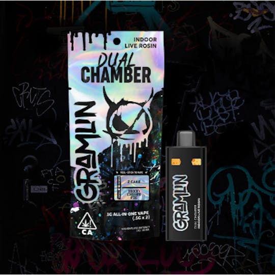 Gramlin - Moon Cream Pie x Z Cake - Dual Chamber Live Rosin AIO Vape 1g - 1