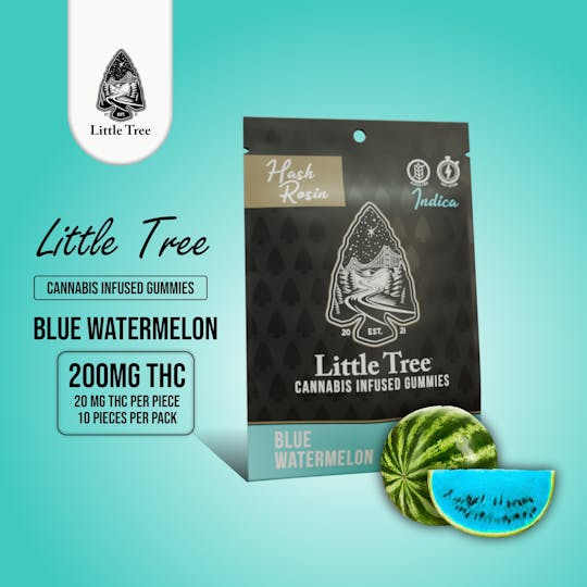 Little Tree - Little Tree Blue Watermelon Hash Rosin Gummies – 200MG - 1