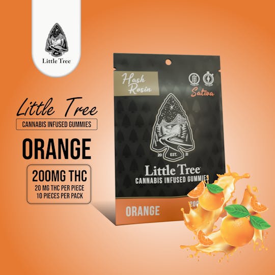 Little Tree - Little Tree Orange Hash Rosin Gummies – 200MG - 1