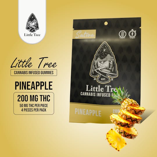 Little Tree - Little Tree Pineapple Distillate Gummies – 200MG - 1
