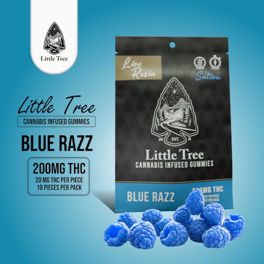 Little Tree - Little Tree Blue Razz Live Resin Gummies – 200MG - 1