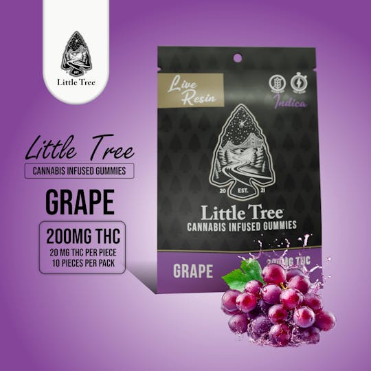 Little Tree - Little Tree Grape Live Resin Gummies – 200MG - 1