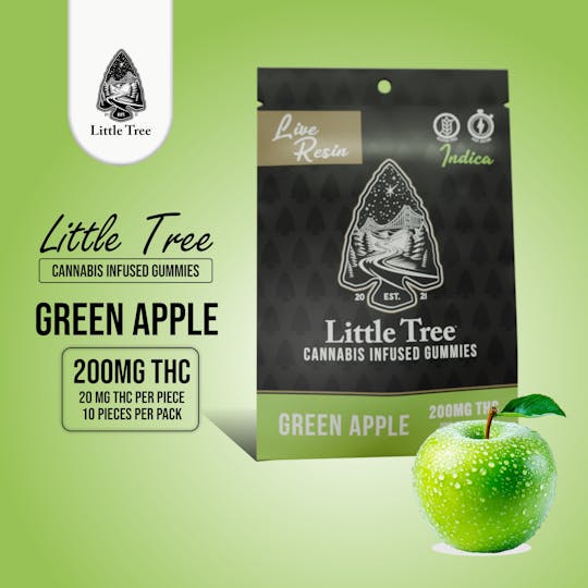 Little Tree - Little Tree Green Apple Live Resin Gummies β 200MG - 1