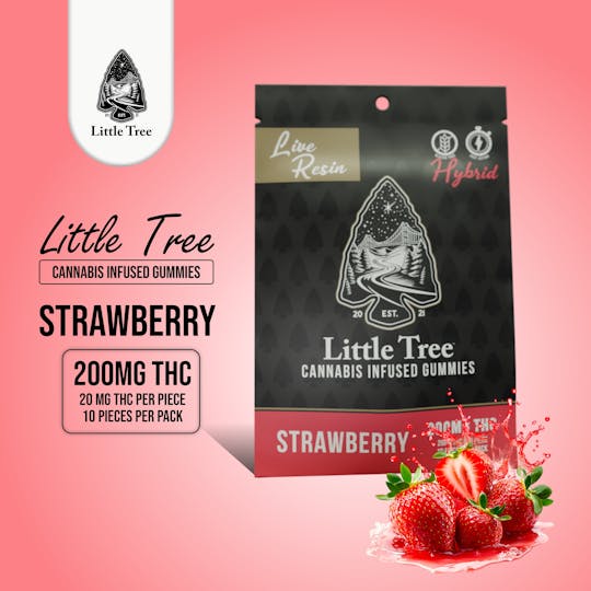 Little Tree - Little Tree Strawberry Live Resin Gummies – 200MG - 1