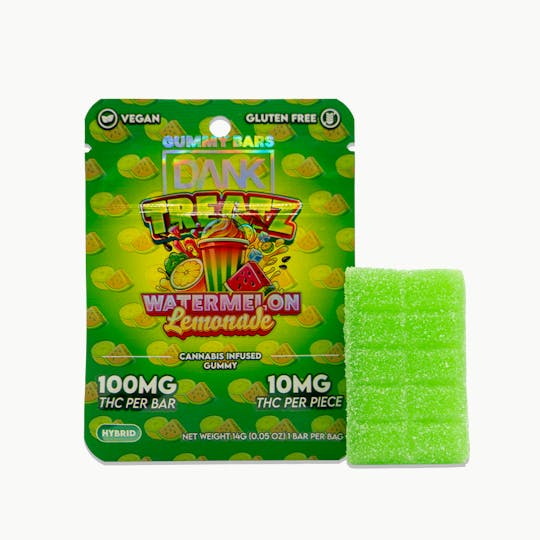 DANK - DANK TREATZ BAR - WATERMELON LEMONADE - 100MG GUMMY BAR - 1