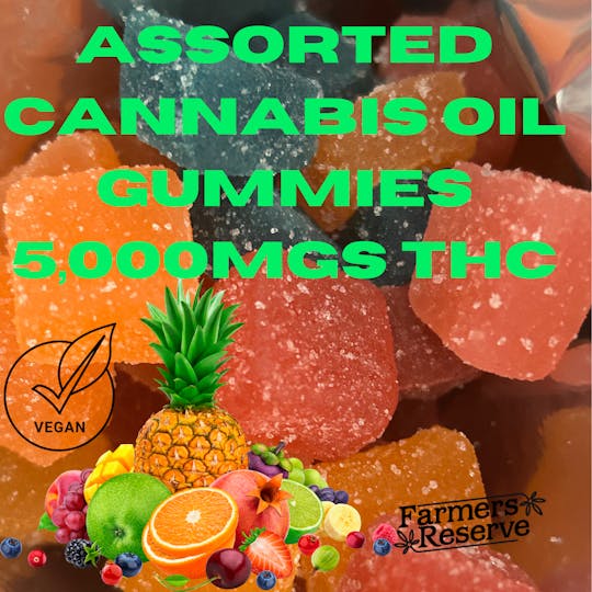Farmers Reserve - Assorted 5000MG THC Gummies. 100 Gummies Per Bag, - 1