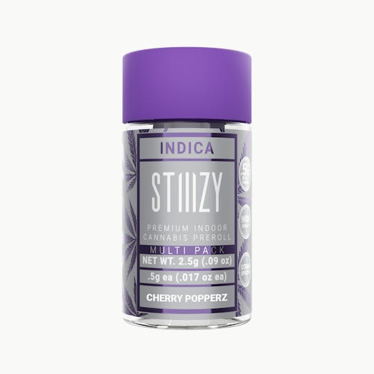 STIIIZY - - CHERRY POPPERZ - .5G Naked Preroll 5 Pack - 1