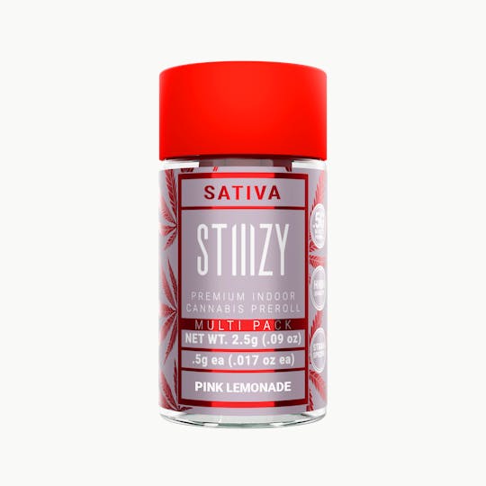 STIIIZY - - PINK LEMONADE - .5G Naked Preroll 5 Pack - 1