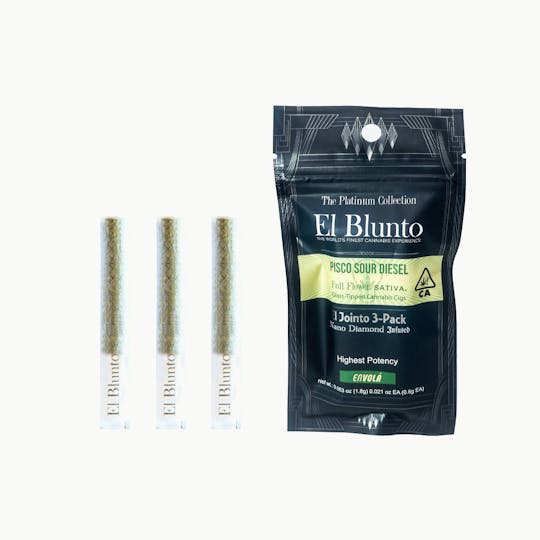 El Blunto by Albert Einstone's - El Jointo x En Vola - 3 pack - Pisco Sour Diesel - 3 x 1.8g Diamond Infused - 1