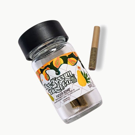 Ice Kream Hash Co. - IKHCO | Papaya Bomb2 | Rosin Infused PRJ | Single Scoops 3pk | 1.5g - 1