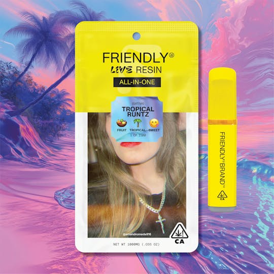 Friendly Brand - Tropical Runtz 1g Live Resin ALL-IN-ONE - 1