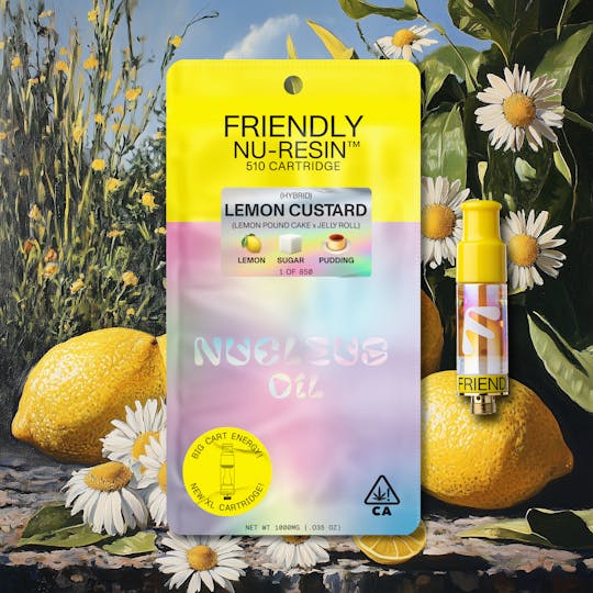 Friendly Brand - Lemon Custard 1g Nucleus Cured Resin 510 Cart - 1