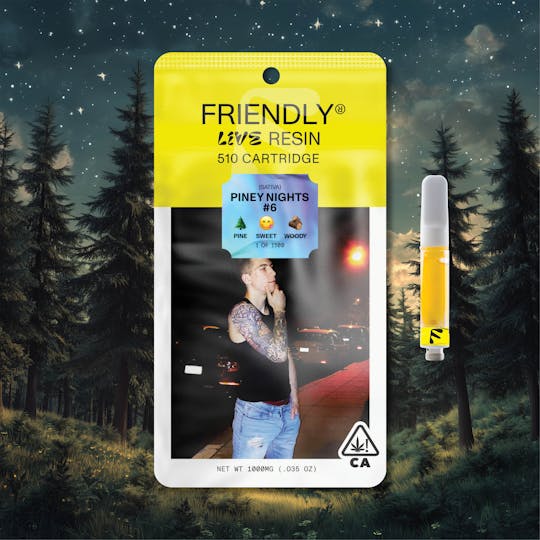 Friendly Brand - Piney Nights #6 1g Live Resin Cartridge - 1