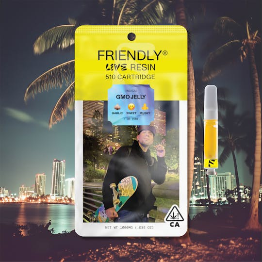 Friendly Brand - GMO Jelly 1g Live Resin Cartridge - 1