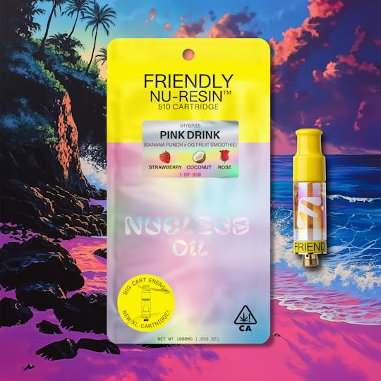 Friendly Brand - Pink Drink 1g Nucleus Cured Resin 510 Cart - 1
