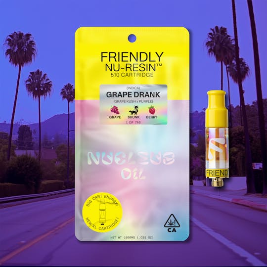 Friendly Brand - Grape Drank 1g Nucleus Cured Resin 510 Cart - 1