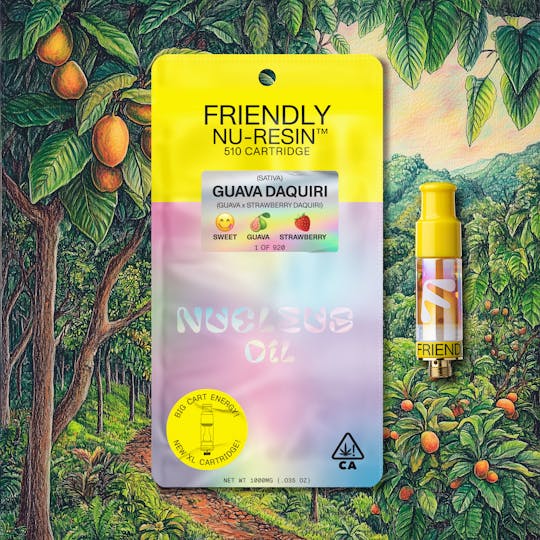 Friendly Brand - Guava Daquiri 1g Nucleus Cured Resin 510 Cart - 1