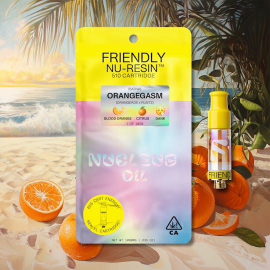 Friendly Brand - Orangegasm 1g Nucleus Cured Resin 510 Cart - 1