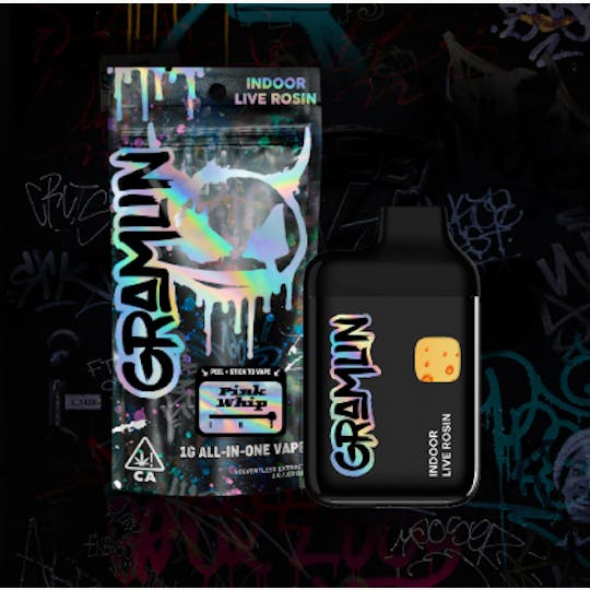 Gramlin - Pink Whip Indoor Live Rosin AIO 1g Vape - 1