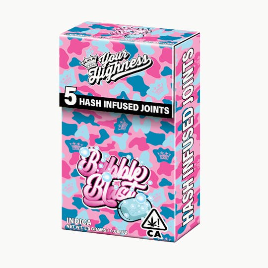 Your Highness - Bubble Blast – Live Hash Infused Pre-Rolls (5 Pack) - 1