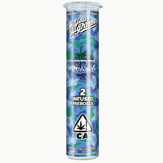Your Highness - Berry Blizzard – Live Hash Infused Pre-Rolls (2 Pack) - 1