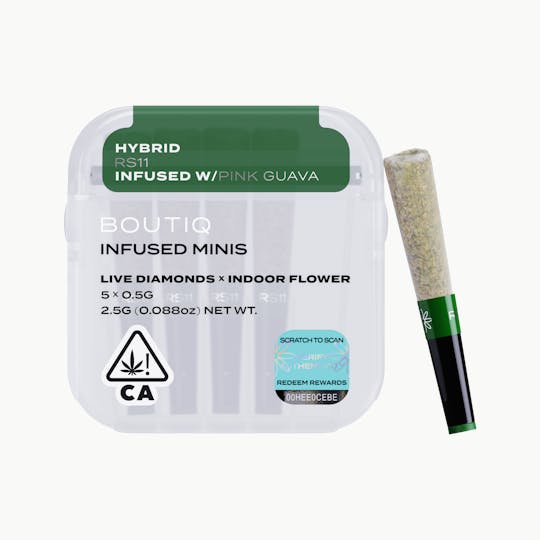 Boutiq - RS11 x Pink Guava Live Diamond Infused Pre Rolls (5 pack) - 1