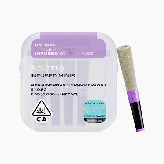Boutiq - Apple Fritter x Trufflez Live Diamond Infused Pre Rolls (5 pack) - 1