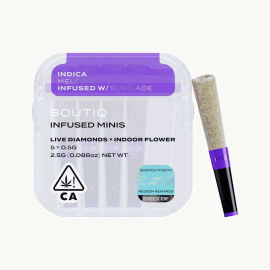 Boutiq - Melon-Z x Slimeade Live Diamond Infused Pre Rolls (5 pack) - 1