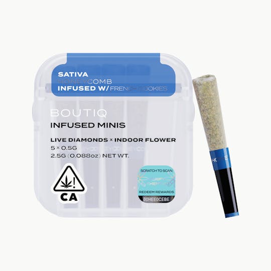 Boutiq - Honeycomb x French Cookies Live Diamond Infused Pre Rolls (5 pack) - 1