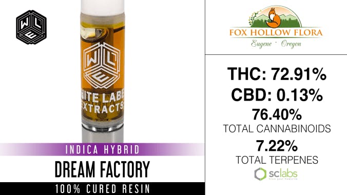 White Label Extracts - WLE | Dream Factory | All-In-One Cured Resin Cartridge (1g) - 1