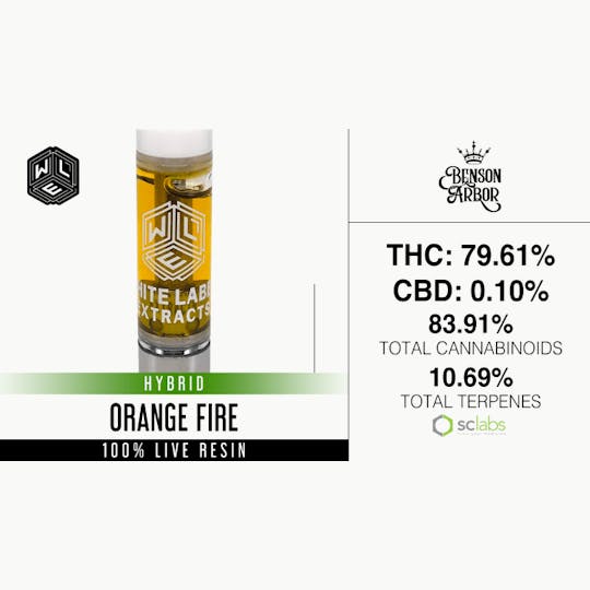 White Label Extracts - WLE | Orange Fire | Live Resin Cartridge (1g) - 1