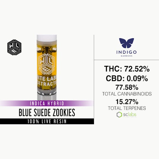 White Label Extracts - WLE | Blue Suede Zookies | Live Resin Cartridge (1g) - 1