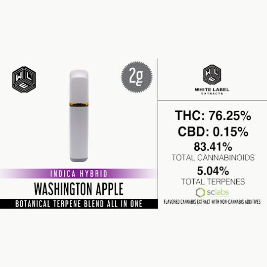 White Label Extracts - WLE | Washington Apple | All-In-One Botanical Terpene Blend Cartridge (2g) - 1