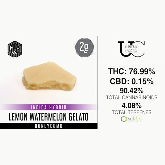 White Label Extracts - WLE | Lemon Watermelon Gelato | Honeycomb (2g) Indica Hybrid - 1