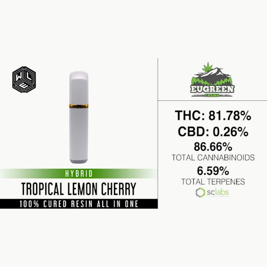 White Label Extracts - WLE | Tropical Lemon Cherry | All-In-One Cured Resin Cartridge (1g) - 1