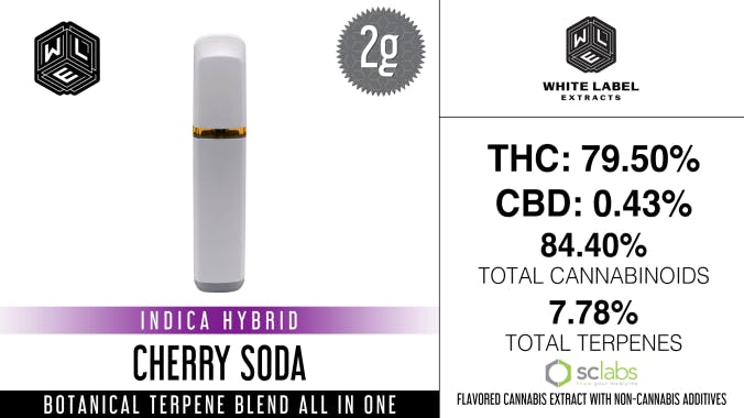 White Label Extracts - WLE | Cherry Soda | All-In-One Botanical Terpene Blend Cartridge (2g) - 1