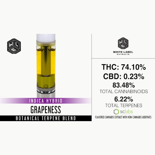 White Label Extracts - WLE | Grapeness | Botanical Terpene Blend Cartridge (1g) - 1