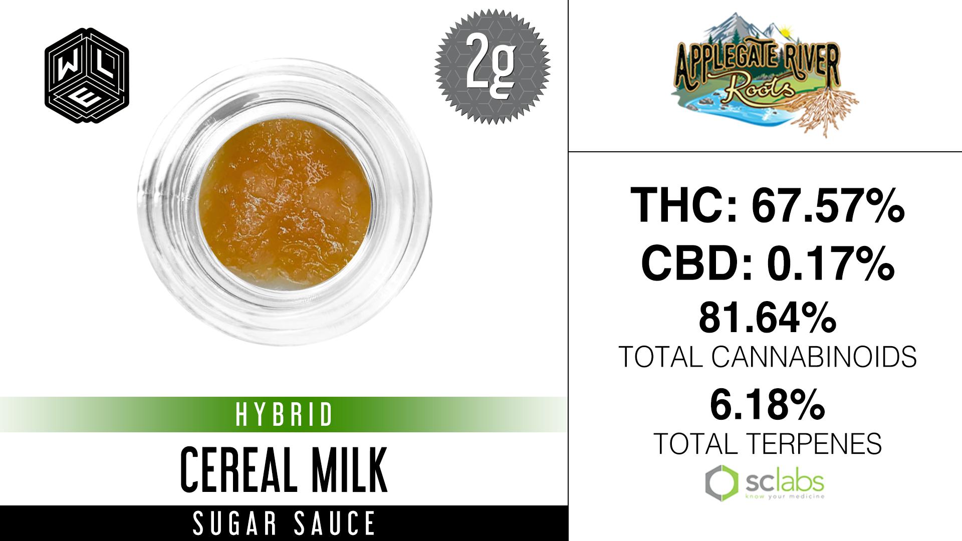 White Label Extracts - WLE | Cereal Milk | Cured Resin Sugar Sauce (2g) - 1