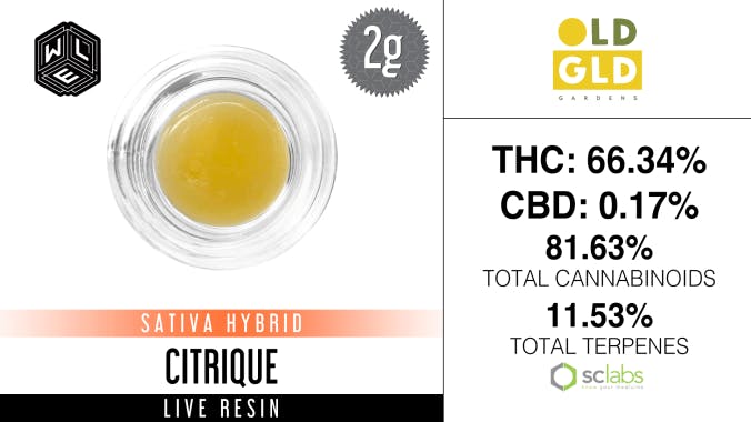White Label Extracts - WLE | Citrique | Live Resin Sugar Sauce (2g) - 1