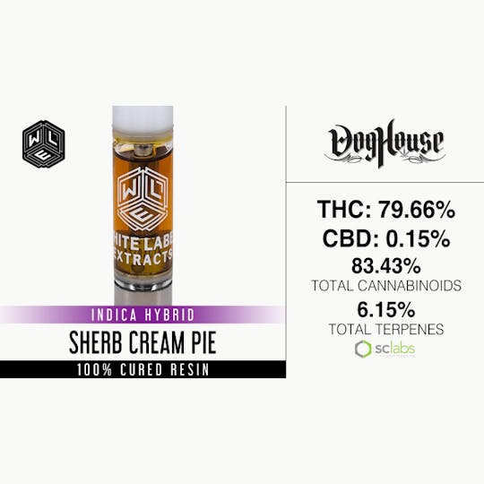 White Label Extracts - WLE | Sherb Cream Pie | Cured Resin Cartridge (1g) - 1