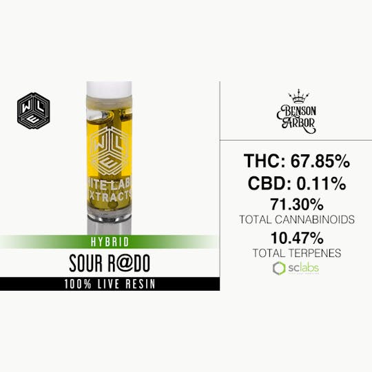 White Label Extracts - WLE | Sour Rado | Live Resin Cartridge (1g) - 1